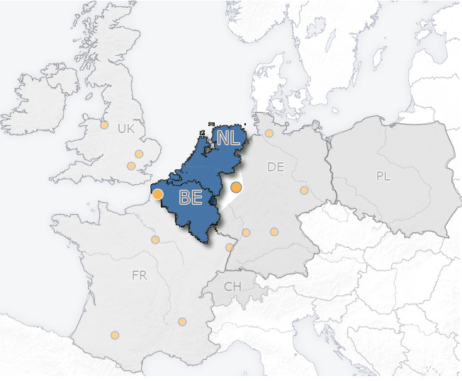 Nos sites en Belgique / Pays-bas