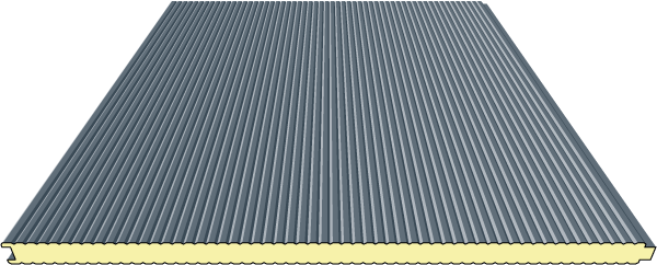 Panneaux sandwich 40mm bardage | RAL 7016 (anthracite) micro-nervuré