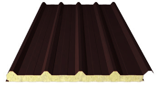 Panneaux sandwich 40mm toiture| RAL 8012 (brun rouge)